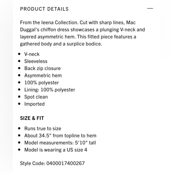 Mac Duggal White Ieena V-Neck Asymmetric Dress 0 - Picture 7 of 14